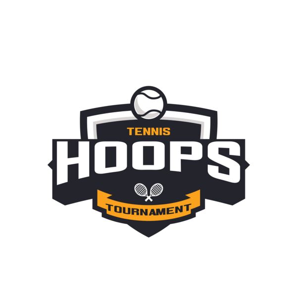 Hoops Tennis Tournament logo template Thumbnail
